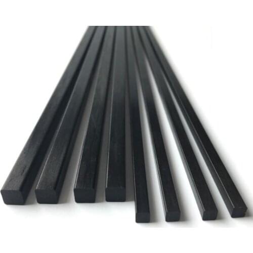 10PCS 2x2/2.5x2.5/3x3/4x4mm 500mm Carbon Fiber Stick for RC FPV Racing Airplane Quadcopter DIY Tools Replacement Parts Black