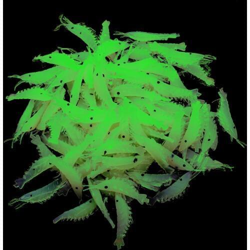 100PCS Fake Shrimp Fishing Lures Simulation Luminescent Hooks Baits Assorted Accessories Trout Artificial Fish Bait Lure Pesca