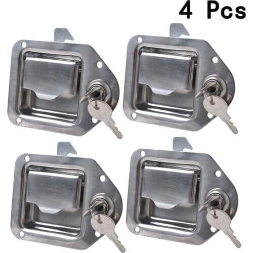 4pcs Trailer Car Recreational Vehicle Tool Box Locks Anti-theft Handle Locks Trailer Parts A35