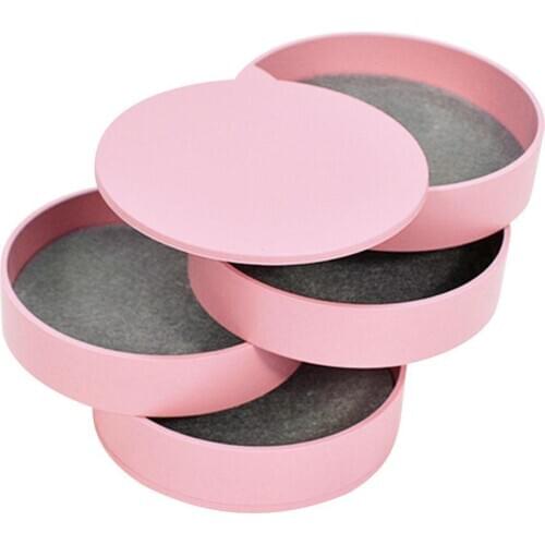 80% HOT SALES!!! 4-layer Jewelry Storage Box Rotatable Earrings Bracelet Organizer Desktop Holder