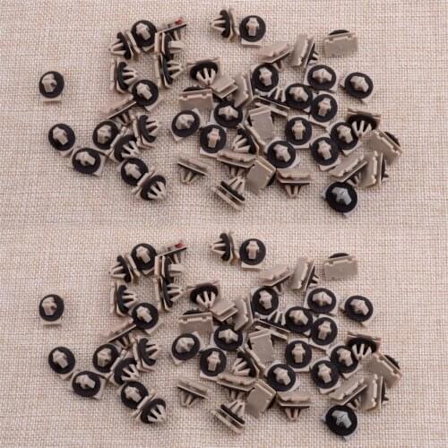 Car 68172491AA 100pcs Rocker Panel Moulding Clip Exterior Trim Fastener Fit for Jeep Grand Cherokee WK2 Chevrolet Traverse