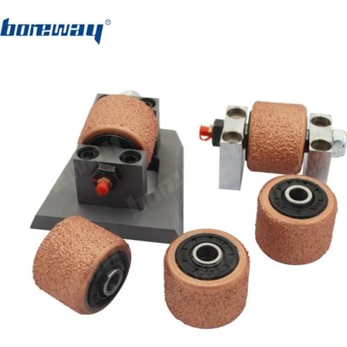 Boreway High Quality Vacuum Brazed Frankfurt Diamond Bush Hammer Roller For Sandblast Effec Stone Marble Quartz Free Shipping