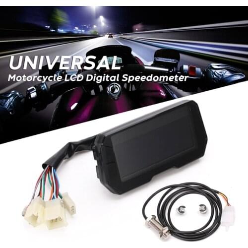 12000RPM Motorcycle LCD Digital Speedometer Universal Digital Meter Backlight Motorcycle Electronic Tachometer