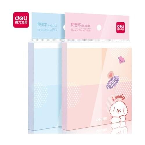 Deli 21716 Color Note Paper Creativity Lovely Note Paper Learning Tear Free Sticky Note Book Small Book Hand Account Plan Memo