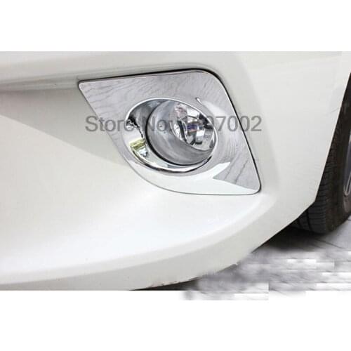 For Toyota Levin 2014 ABS Chrome Front Foglight Fog Lamp Light Cover Frame Car Accessories