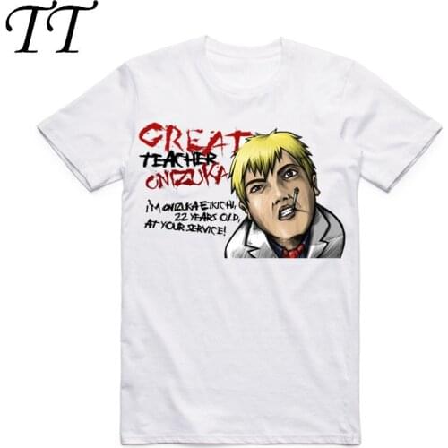 Great Teacher Onizuka Men T Shirts Casual Anime O Neck Polyester Clothing New Summer Cool Short Sleeve T-shirt Hot