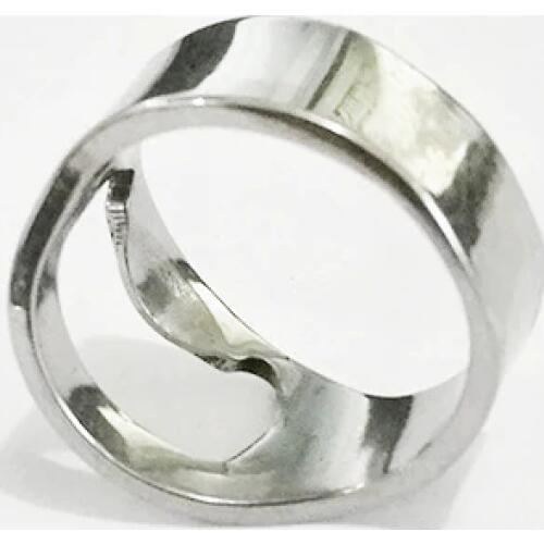 Hot sell 500pcs Silver Color Ring Bottle Opener Stainless Steel Finger Ring Bottle Opener Beer Bar Tool
