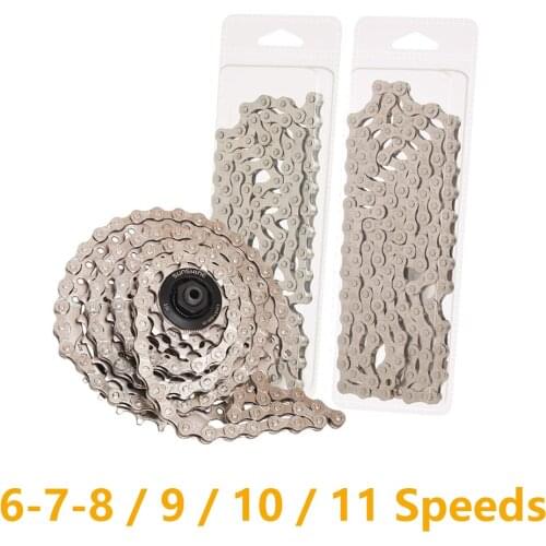 Bicycle Chain 8 9 10 11 Speed Plated Carbon Steel Mountain Road Bike MTB Chains Equipment Single speed Bicycle Chain