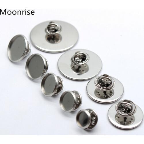 5Sets Butterfly Clutch With Tie Tacks Blank Pins Backs Replacement for Craft Making, Badge Insignia Jewelry Making (6mm-30mm)