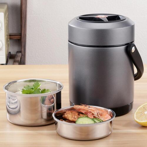 New 304 Stainless Steel Lunch Box Portable Thermal Insulated Lunch Box 3 Tiers Rice Dishes Soup Bento Boxes Picnic Food Containe