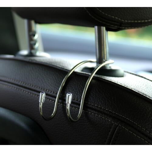 1PC Multi-functional Metal Car Seat Back Hooks Car Seat Headrest Hanger Bag Hook Holder Auto Fastener Clip