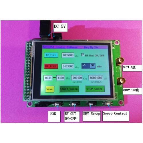 ADF4350 ADF4351 Module TFT Color Screen Touch Screen STM32 Sweep RF Signal Source