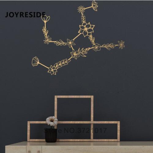 JOYRESIDE Virgo Zodiac Wall Decals Home Decor Design Wall Stickers Astrological Sign Special Wall Stickers Livingroom Decor W138