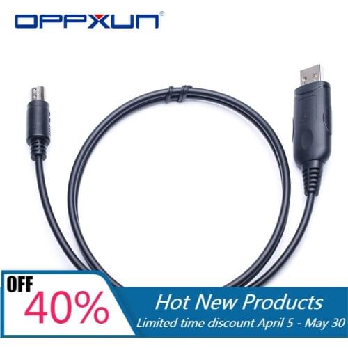 OPPXUN Com Programming Cable +Cd for Yaesu FT-857D FT897D FT817 FT857 FT-100 VX-1700 Radio Walkie Talkie