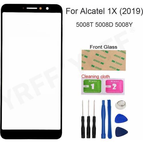 For Alcatel 1X (2019) 5008T 5008D 5008Y Front Screen Glass Panel (No Touch Screen) Outer Glass Cover Assembly Parts