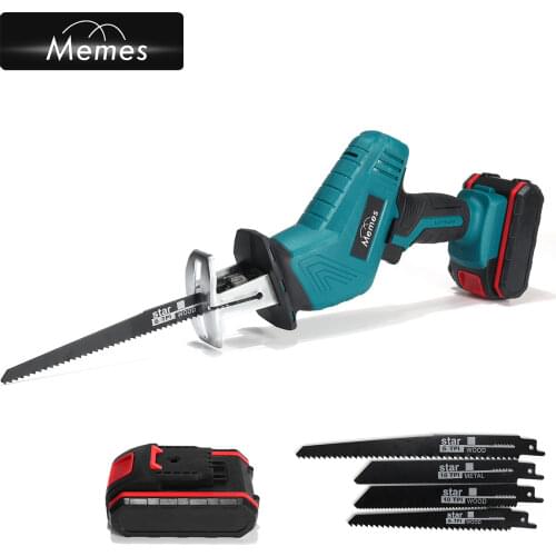 Cordless Reciprocating Saw 21V Adjustable Speed Electric Saw Cutter Wood Metal Cutting Machine Power Tool Kit with Battery