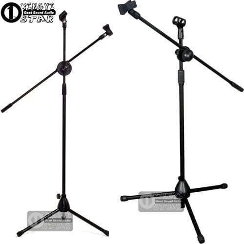 Professional Adjustable Desktop Floor Tripod Microphone Holder Boom Stand For SHURE Handheld Wireless Mic Shock Mount Clip Stage