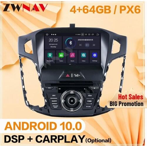 2 din DSP Carplay 2012 2013 2014 For Ford Focus Android 10.0 Multimedia player Video Audio Radio GPS Navi Head Unit Auto Stereo