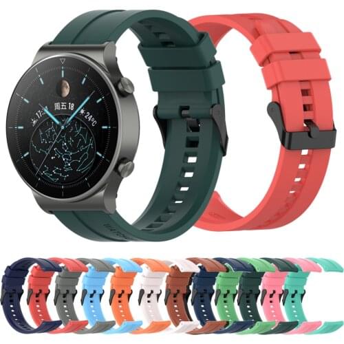 Wrist Strap For Huawei Watch GT 2 Pro / GT2 46mm 42mm Soft Silicone Band Sports Bracelet For Samsung Galaxy Watch 3 41mm 45mm