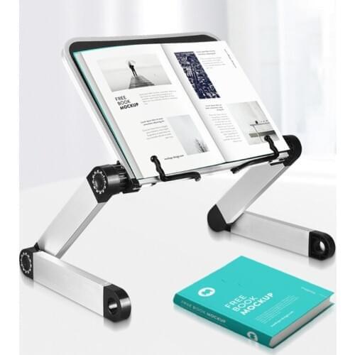 Foldable Reading Book Holder Bookcase Stand 360 Degree Adjustable Support for PC D08A