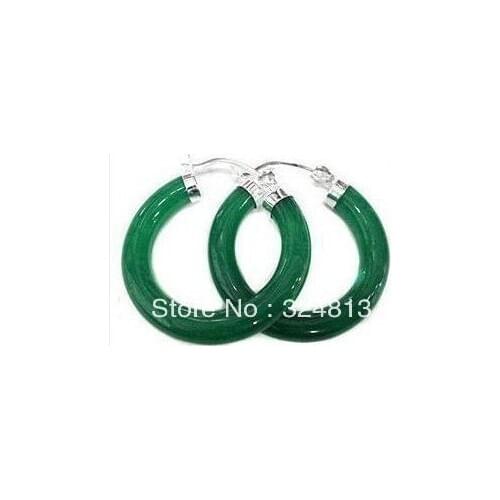 Tibet ing Green Hoop & Huggie Earring #2294 *l