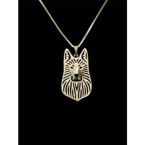 Trendy cute German Shepherd dog pendant necklace women gold silver statement necklace men cs go collares