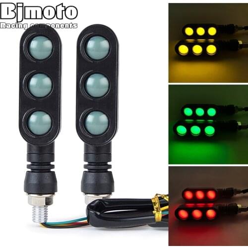 Emark Turn Signal Brake light Indicators 3 LEDs motorcycle Runing lights Blinkers Flashers For Honda Yamaha Suzuki Accessories