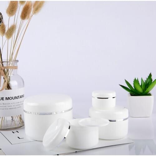 1 Pcs Refillable Bottle Travel Face Cream Lotion Cosmetic Container Plastic Empty Makeup Jar Pot 20/30/50/100/150/250g Wholesale