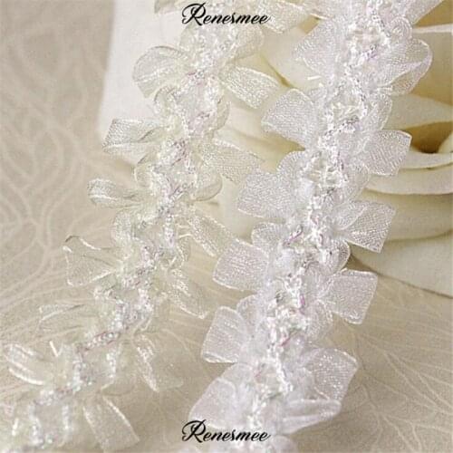 10Meters White Snow Gauze Lace Accessories Trim Webbing Patchwork DIY Hand-sewing Cloth Art Clothing edges material Window 2.2cm