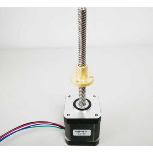 4-lead NEMA 17 External T8 Linear Stepper Screw Motor 2 Step 110 mm Length Lead Nema17 48 mm Bodies