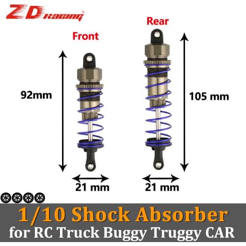 SURPASS HOBBY ZD 2pcs Metal Shock Absorber 92mm 105mm Oil Absorber Damper Suspension for 1/10 RC Car Buggy Truck Traxxas Slash