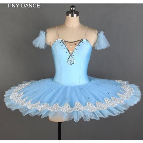 Pale Blue Pancake Style Ballet Dance Tutu Costume for Child and Adult Ballerina Dress Solo Costumes Girls Ballet Tutus BLL122