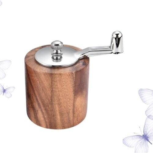 Wooden Pepper Spice Mill Grinder and Salt Shaker Manual Pepper Grinder Kitchen Grinder Tool Spice Jar Seasoning Bottle (Grinder)