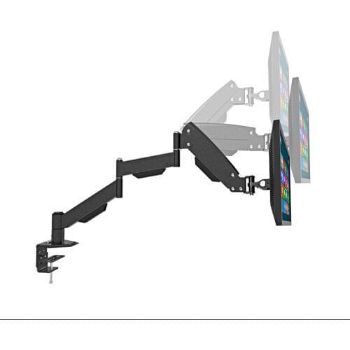 BL-L155 Gas Spring Long Arm 17-27" LCD Computer Monitor Holder Full Motion TV Mount Desktop Clamping Bracket