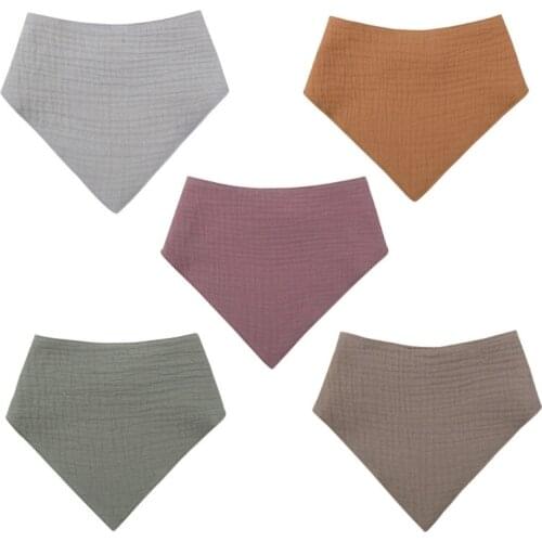 Baby Cotton Bib Newborn Triangle Scarf Feeding Saliva Towel Bandana Burp Cloth 97BE