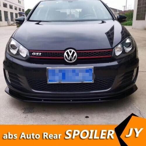 For Volkswagen GOLF 6 GTI Body kit spoiler 2010-2012 For 6-GTI ABS Rear lip rear spoiler front Bumper Diffuser Bumpers Protector