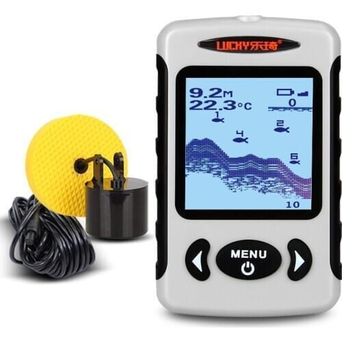Lucky FFW718& FFW718LA Wireless Portable Fish Finder 45M/135FT Sonar Depth Sounder Alarm Ocean River Lake
