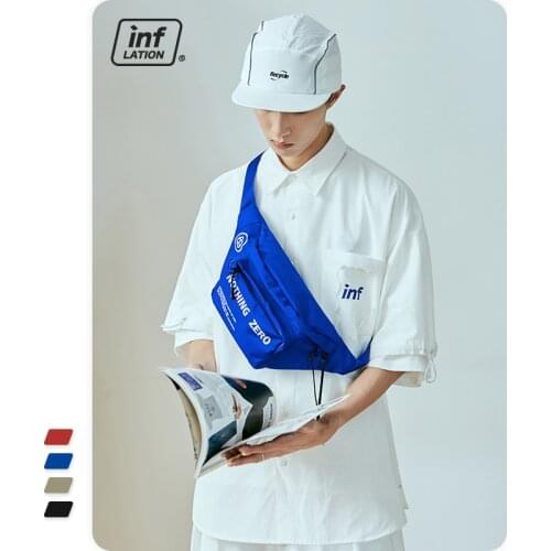 INFLATION Bum Waist Bag Functional Pocket Travel Shoulder Bag Hiking Outdoor Sports Bags Streetwear Printing Chest Bag 226AI2019