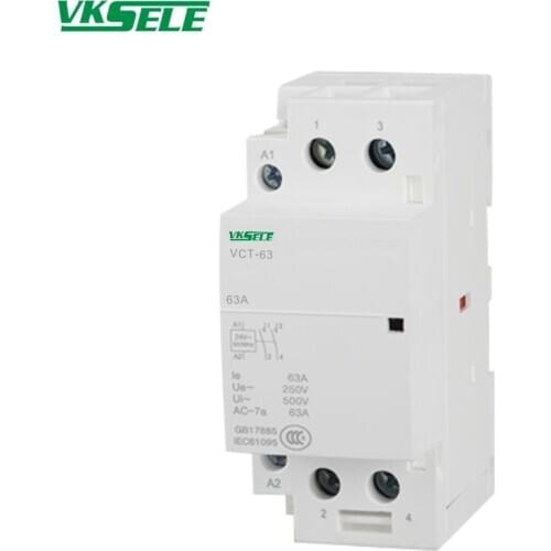 BCH8-63 VCT - 63A 2 Pole 2NO / 2NC 220v Single Phase Modular AC Magnetic Contactor