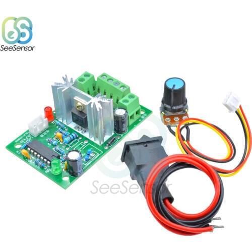 L0371 DC 6-30V 12V 24V 6A Max 10A Motor Speed Controller Reversible PWM Control Forward/Reverse Switch Board Module