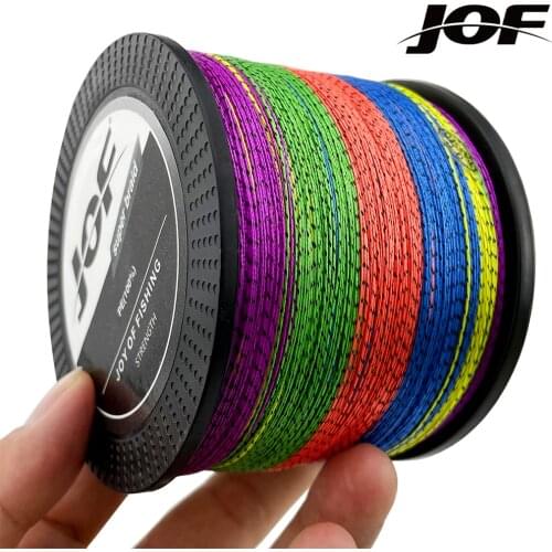 JOF Fishing Lines PE 1000M 500M 300M 8 Strand Weaves Braided Multifilament Fishing Rope Spot Invisible 18-96LB
