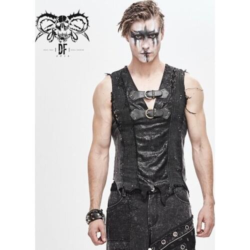 Devil Fashion Mens Punk Tank Top Steampunk Sleeveless Cotton Street Cool Summer Vest