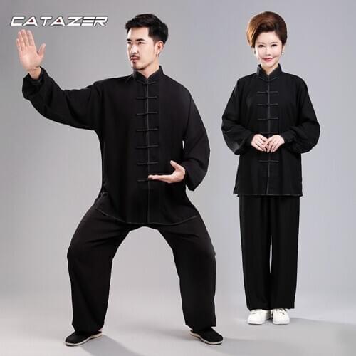 Soft Cotton Blends Tai Chi Uniforms Martial Arts Kung Fu Wing Chun Suit Wushu Clothes Jacket Pants