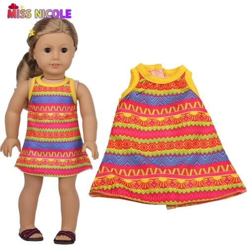 New Lovely Clothes Fit 43cm 45 cm Nenucos Doll Red Sleeveless Nenuco Ropa y su Hermanita Yellow Ripple Reborn Baby Dolls