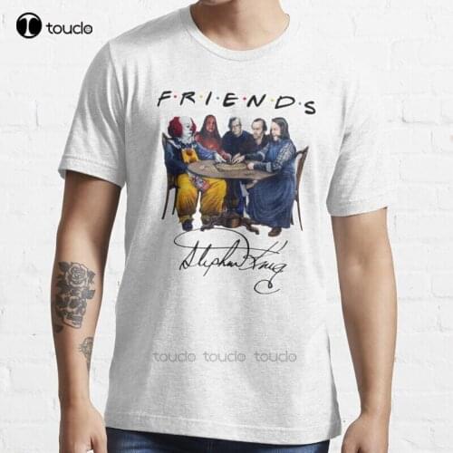 New Stephen King Friends Halloween Horror Team Horror Characters T-Shirt Cotton Men Tee Shirt