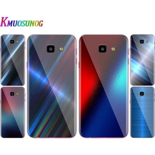 Transparent Cover Red Blue Brushed Metal For Samsung Galaxy J8 J7 J6 J5 J4 J3 J2 Duo Prime Plus Core 2018 Phone Case