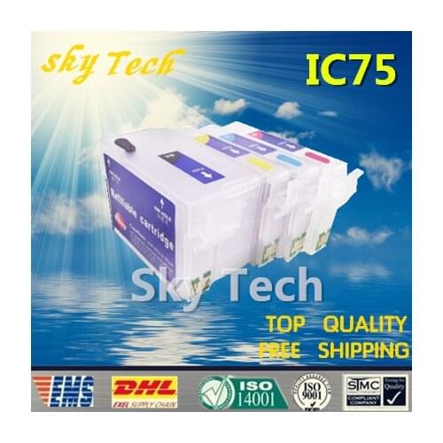 75L IC75 Empty Refillable Ink cartridges For ICBK75 - ICY75 suit for Epson PX-S740 PX-M740F PX-M741F etc , With ARC Chips