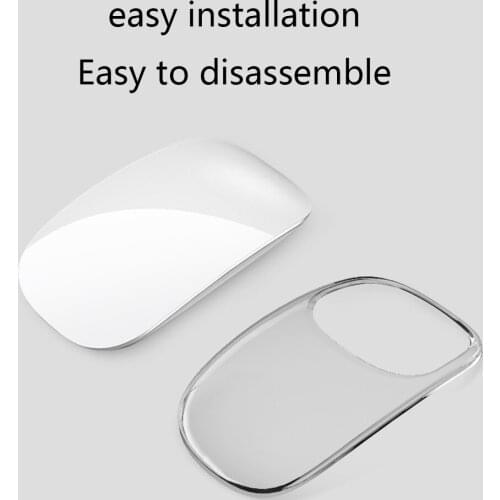 Magic Mouse Silicone Protective Case Cover Transparent Anti-Scratch Mouse Protector Compatible with Magic Mose 1 / 2