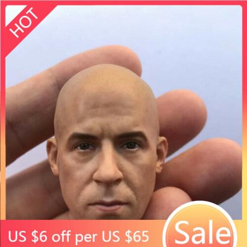 TBLeague 1/6 Calm Van Diesel Head Played Model 12IN Action Figure Male Soldier Head Sculpt Toy Collection