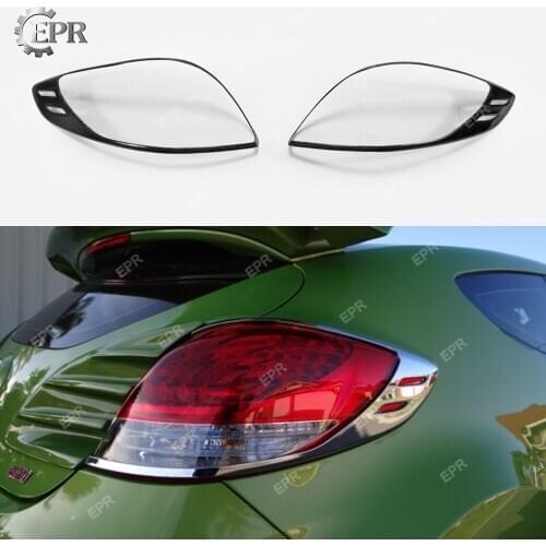 Carbon Trim Part For Hyundai Veloster Carbon Fiber Rear Tail Light Brake Light Cover Trim Accessories For Veloster